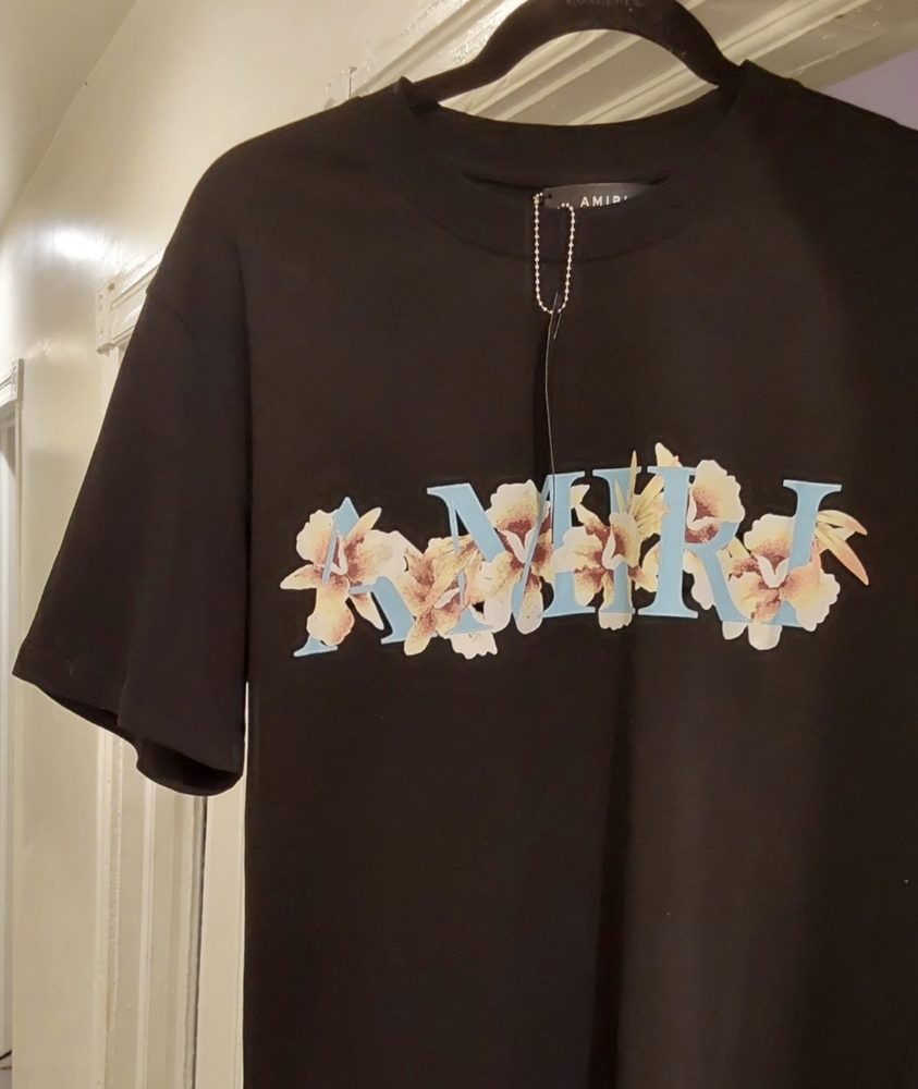 M/M FLOWER LOGO PRINT UNISEX T BY: AMIRI